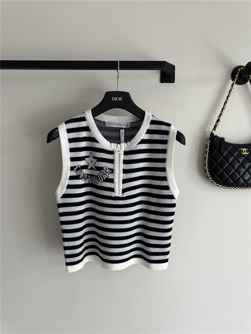 D10r knitted striped vest replicas clothes