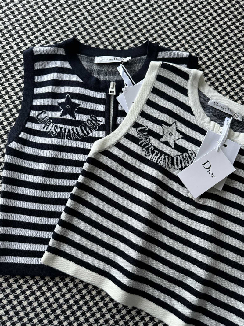 D10r knitted striped vest replicas clothes