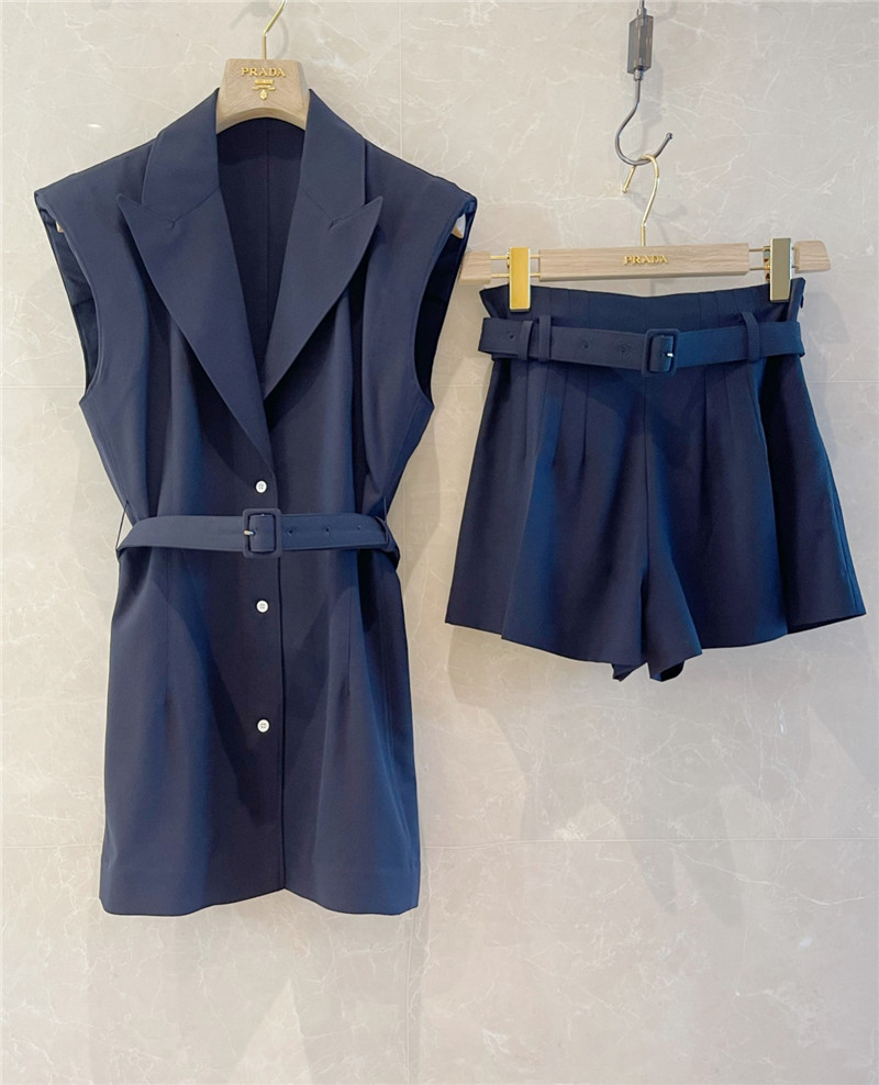 Pra*a vest + shorts set replica d&g clothing