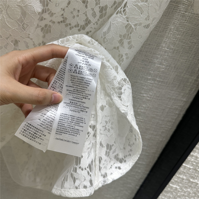 Gucci zippered round neck lace short sleeve top replica clothes