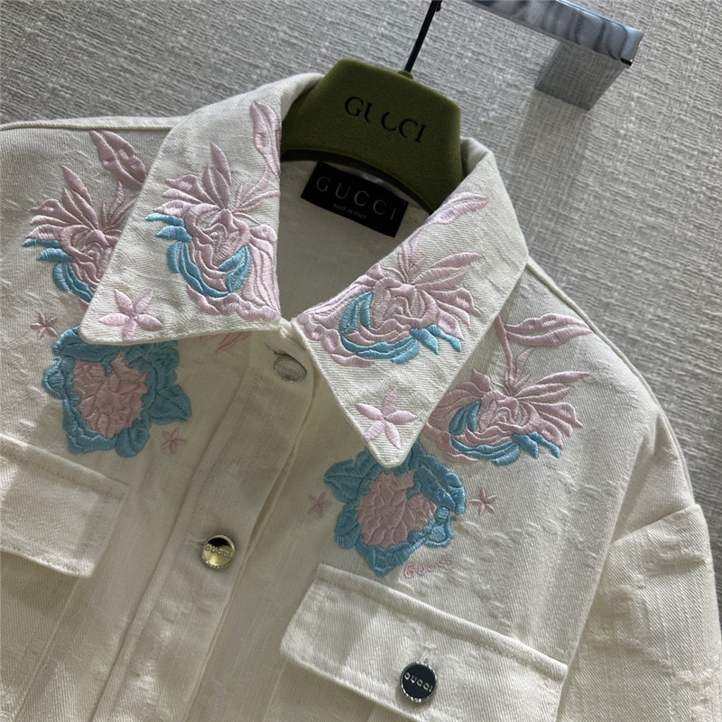 Gvc*1 full g jacquard white denim jacket replica d&g clothing