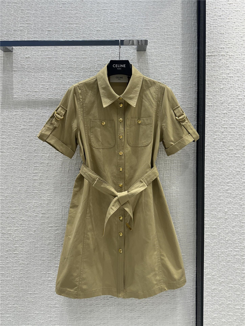 Ce1i*e safari style khaki dress replica clothing sites
