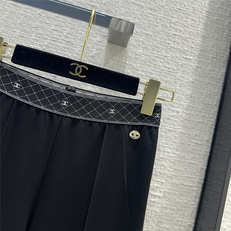 Ch**el letter web waist bootcut pants replica d&g clothing