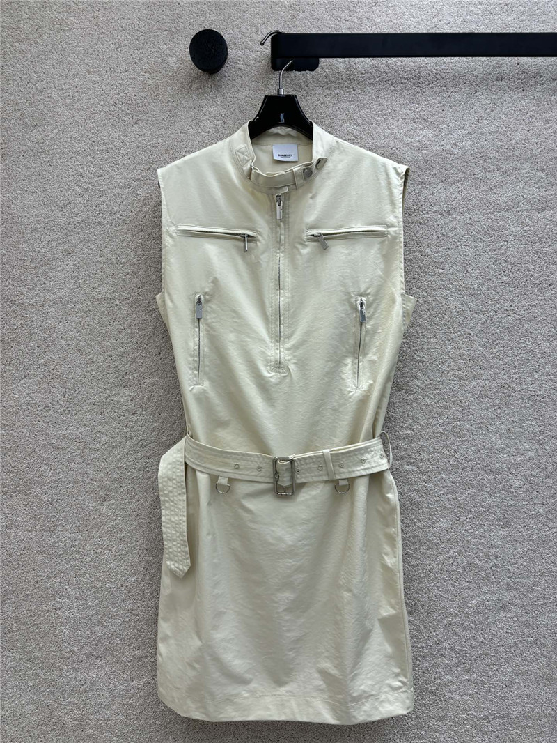 Bv*b*rry stand collar work style sleeveless dress replica clothes