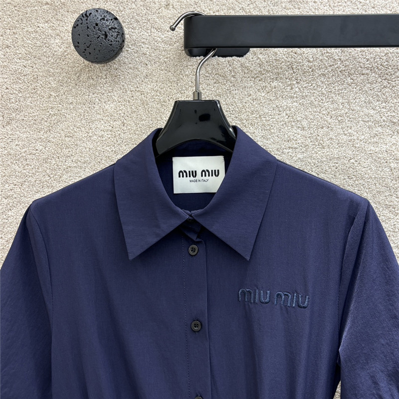 M1um1u metal buckle waist short dress replica designer clothes