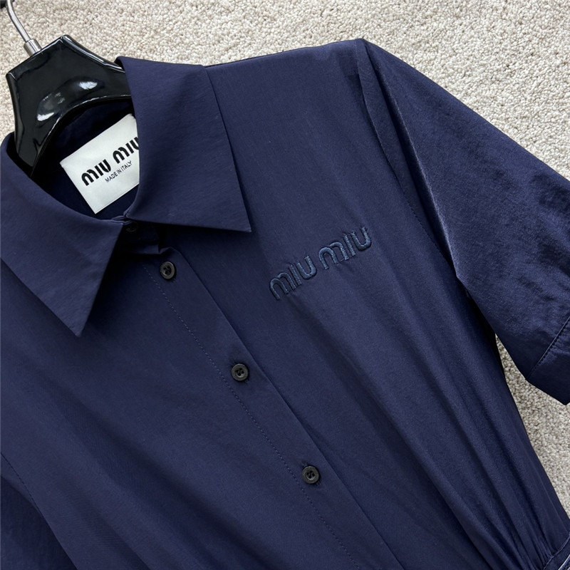 M1um1u metal buckle waist short dress replica designer clothes