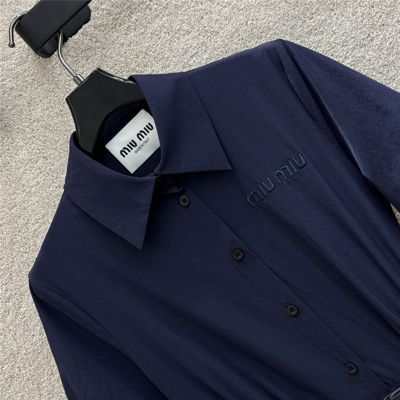 M1um1u metal buckle waist short dress replica designer clothes