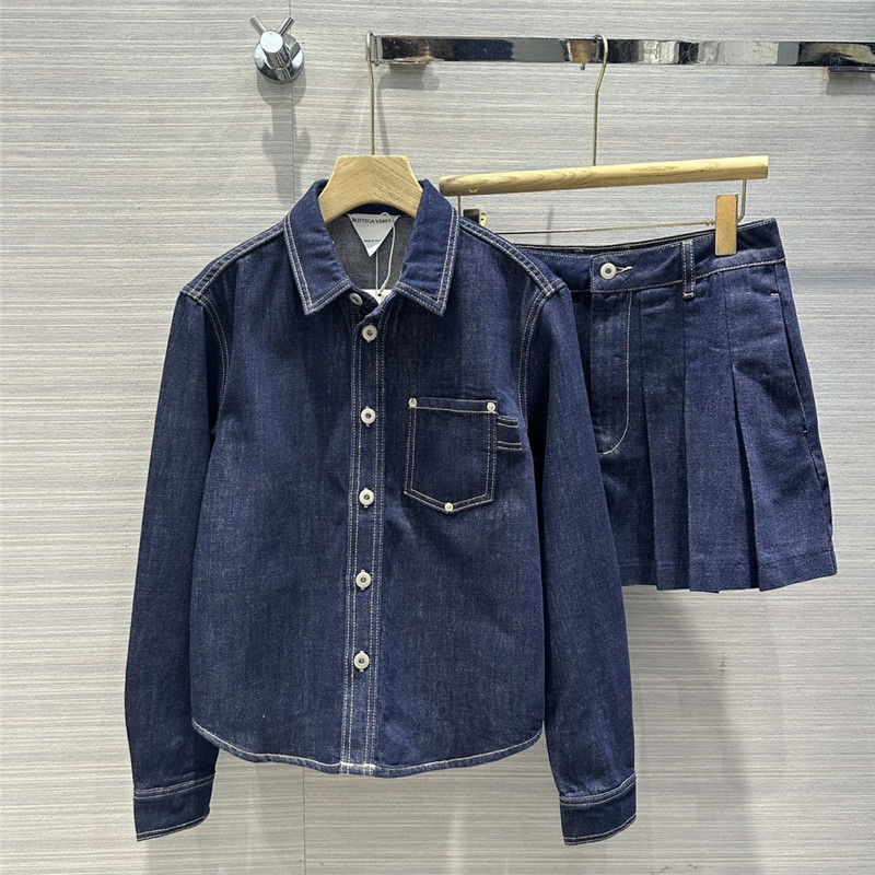 b0tt*ga Ven*ta denim blue original color denim suit replica clothes