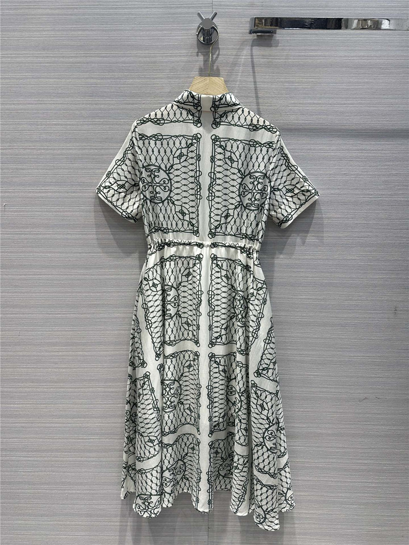 tory burch position printed silk cotton dress replica clothing sites