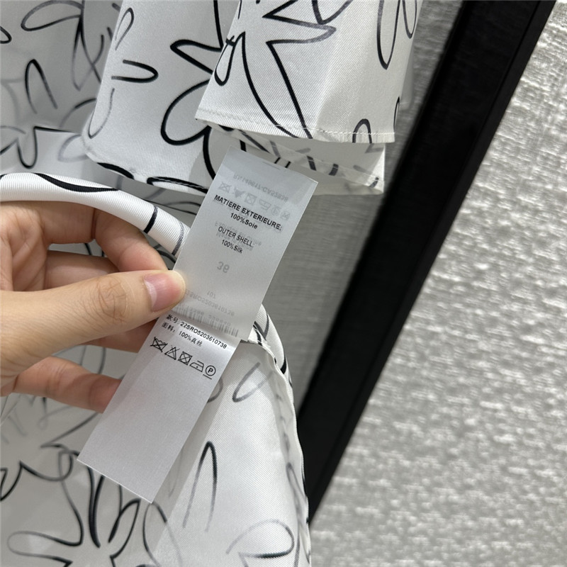 Chloé elegant floral graffiti print silk shirt replica clothing sites