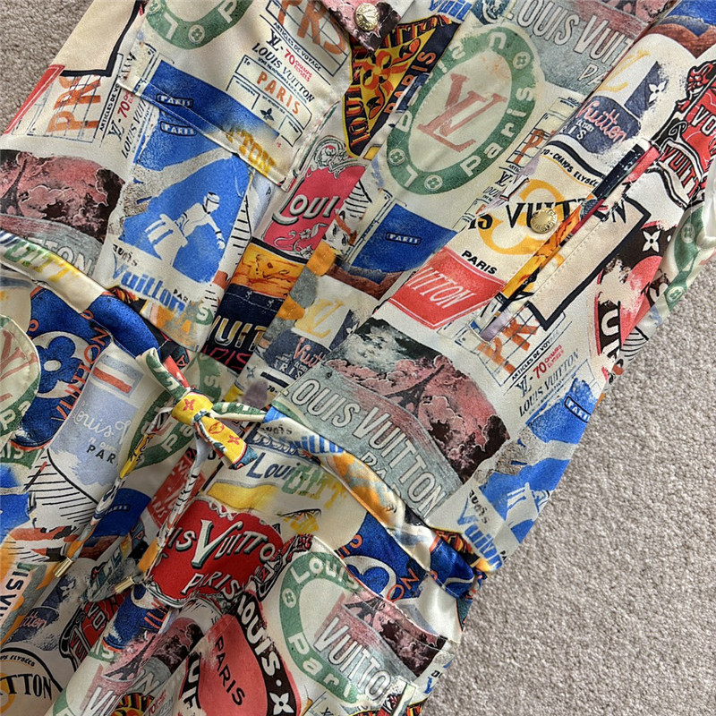 l0vis Vvtt0n lv printed drawstring dress replicas clothes