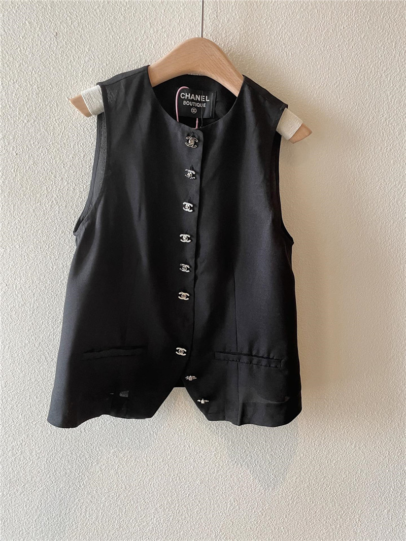 Ch**el linen cotton vest replica designer clothing websites