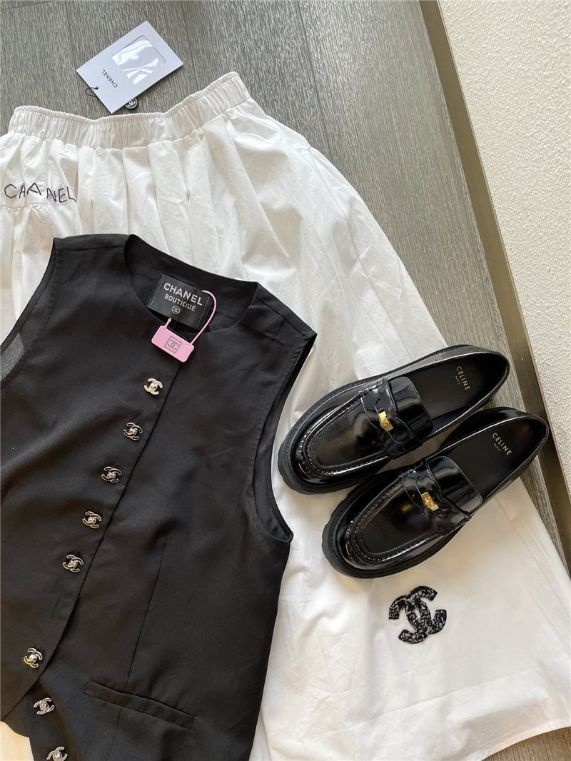 Ch**el linen cotton vest replica designer clothing websites