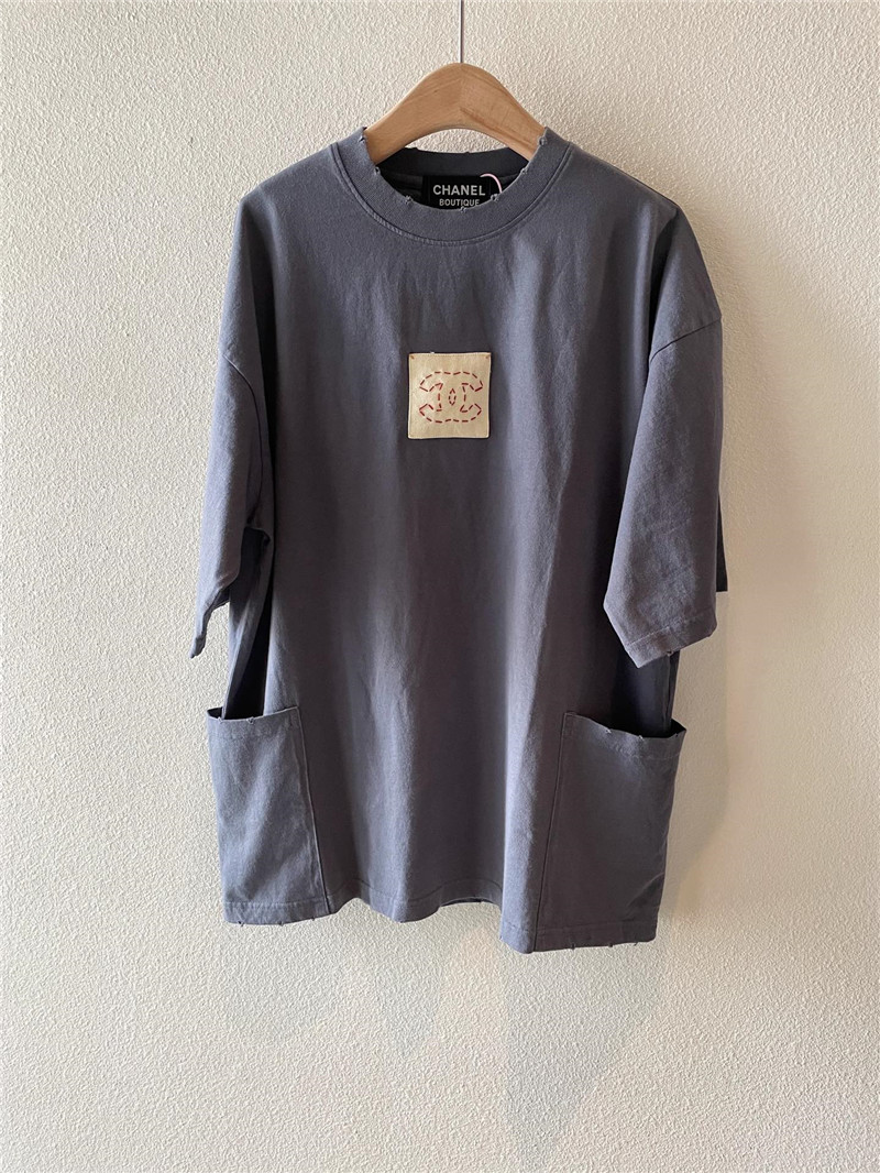 Ch**el basic large pocket short sleeve replica clothes
