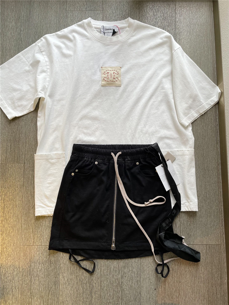 Ch**el basic large pocket short sleeve replica clothes