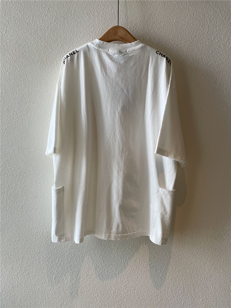 Ch**el basic large pocket short sleeve replica clothes
