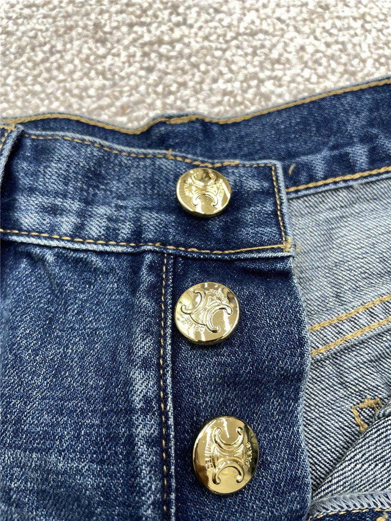 Ce1i*e buttoned slim denim shorts replica d&g clothing