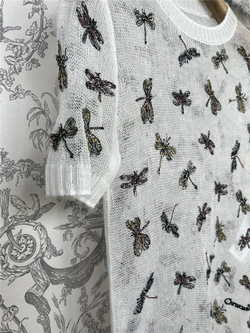 D10r embroidered knitted short sleeve replicas clothes