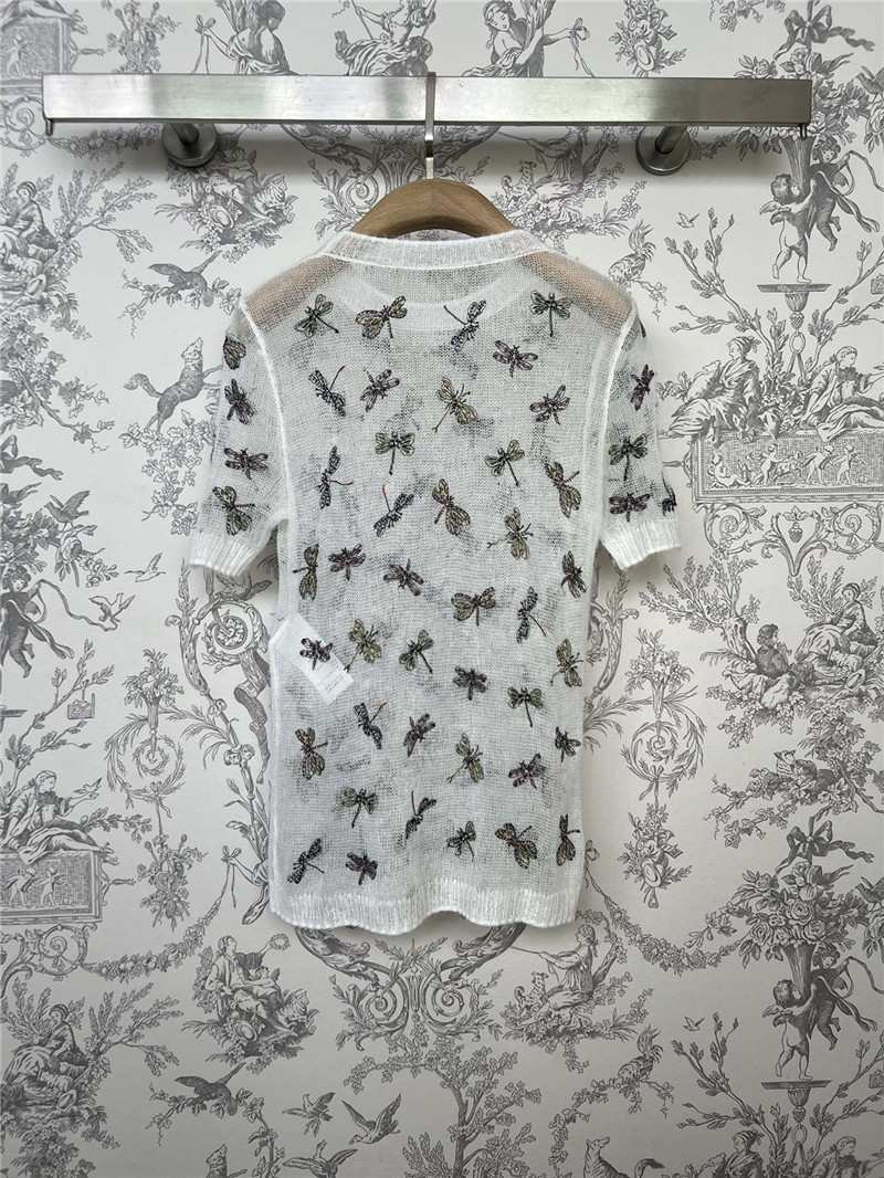 D10r embroidered knitted short sleeve replicas clothes