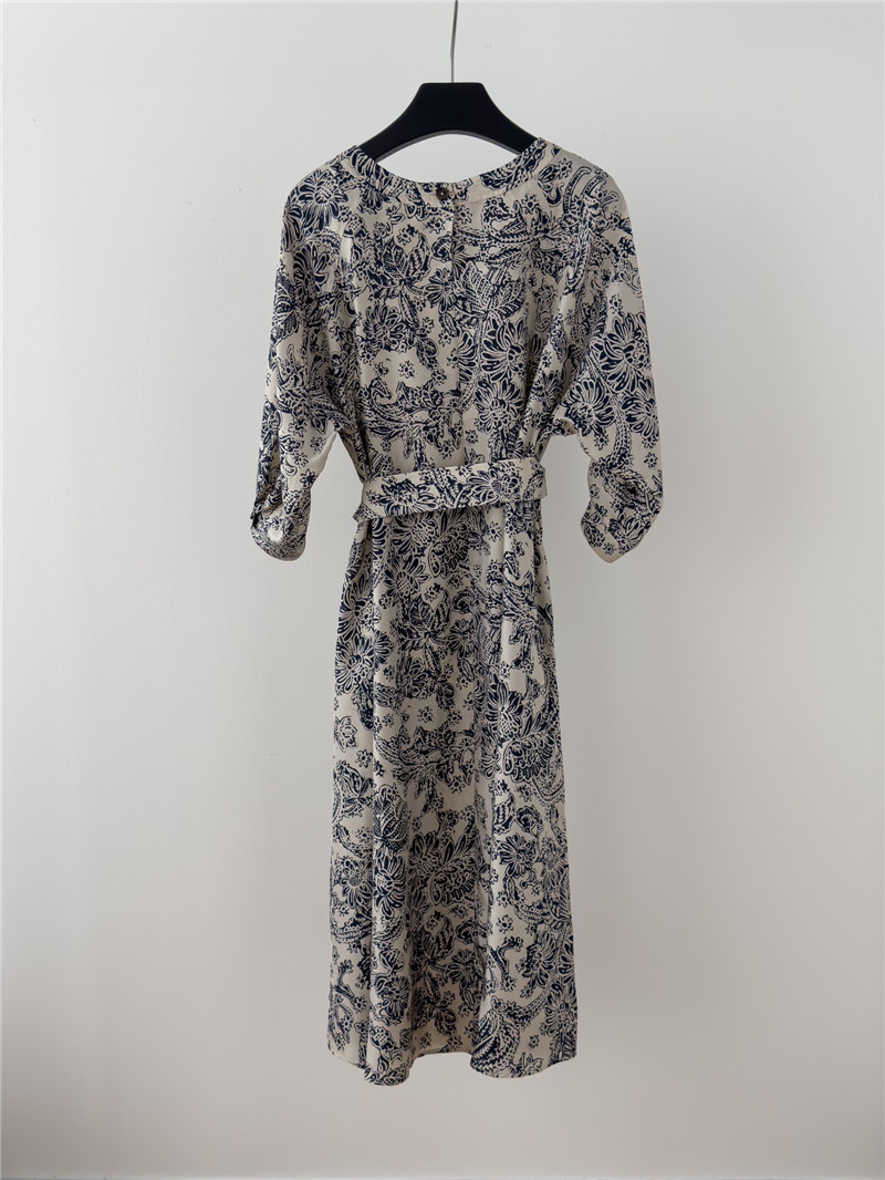 L0r0 P1ana printed mulberry silk dress replica d&g clothing