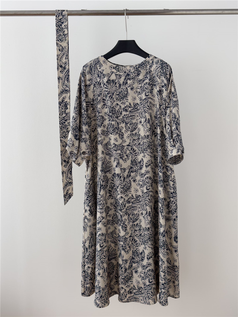 L0r0 P1ana printed mulberry silk dress replica d&g clothing