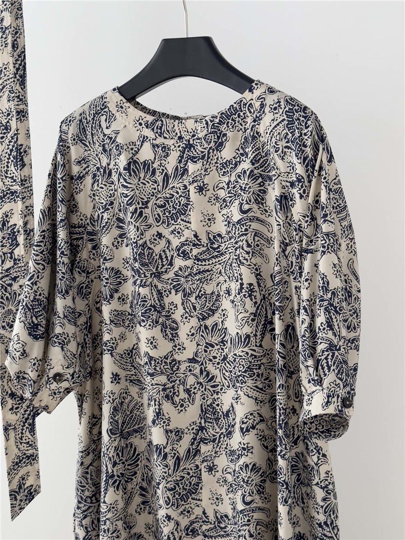 L0r0 P1ana printed mulberry silk dress replica d&g clothing