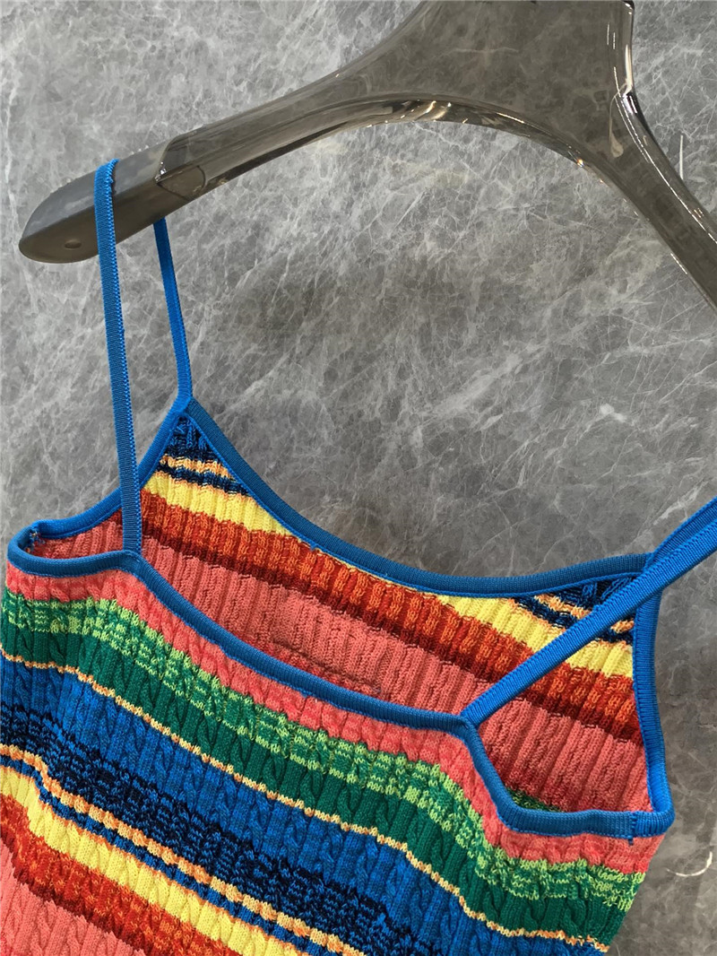 M1um1u rainbow dopamine suspender knitted vest replica clothes