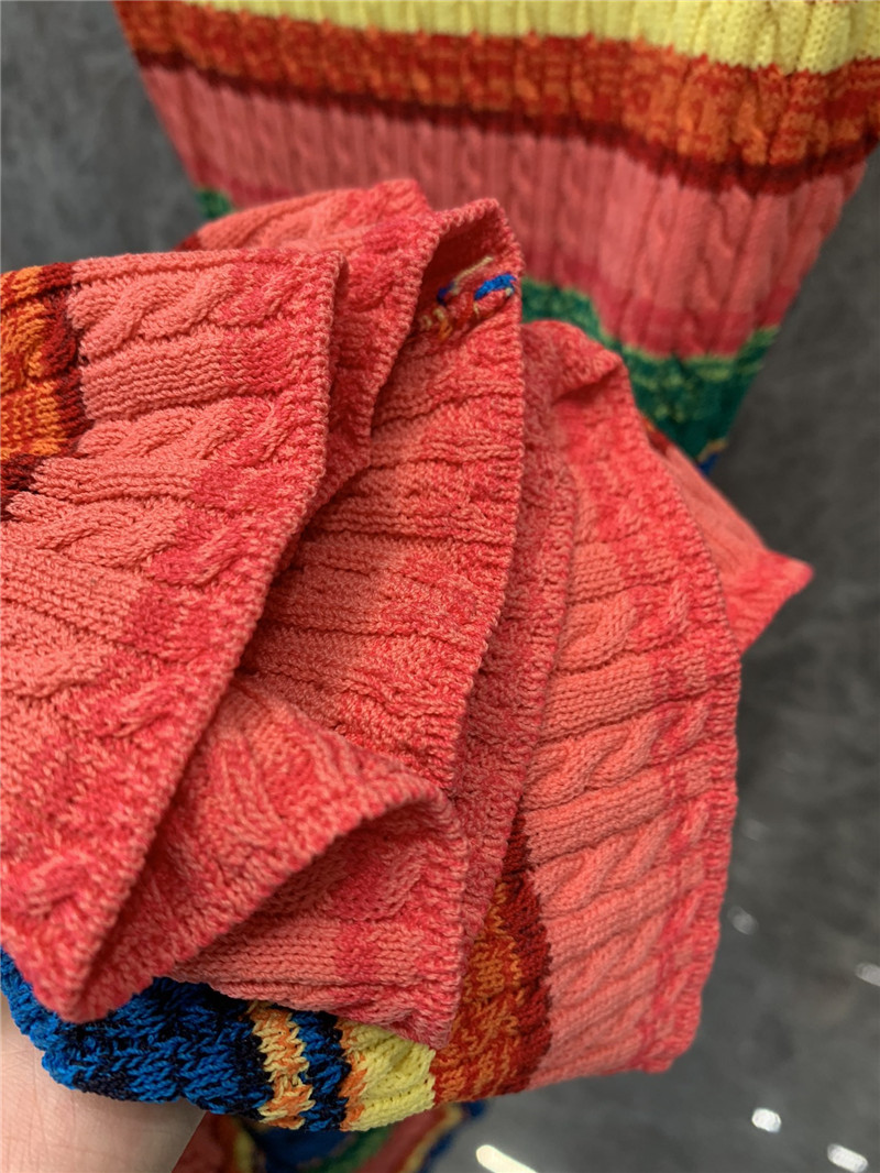 M1um1u rainbow dopamine knitted long dress replicas clothes