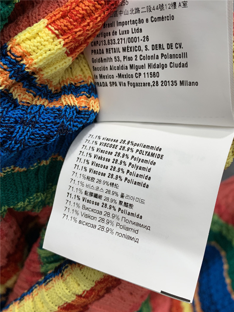 M1um1u rainbow dopamine knitted long dress replicas clothes