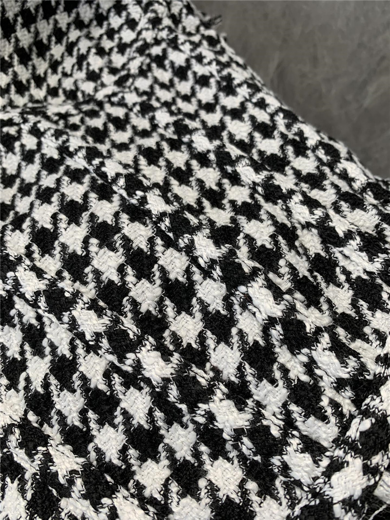 Balmain houndstooth tweed raw edge tunic replica clothes