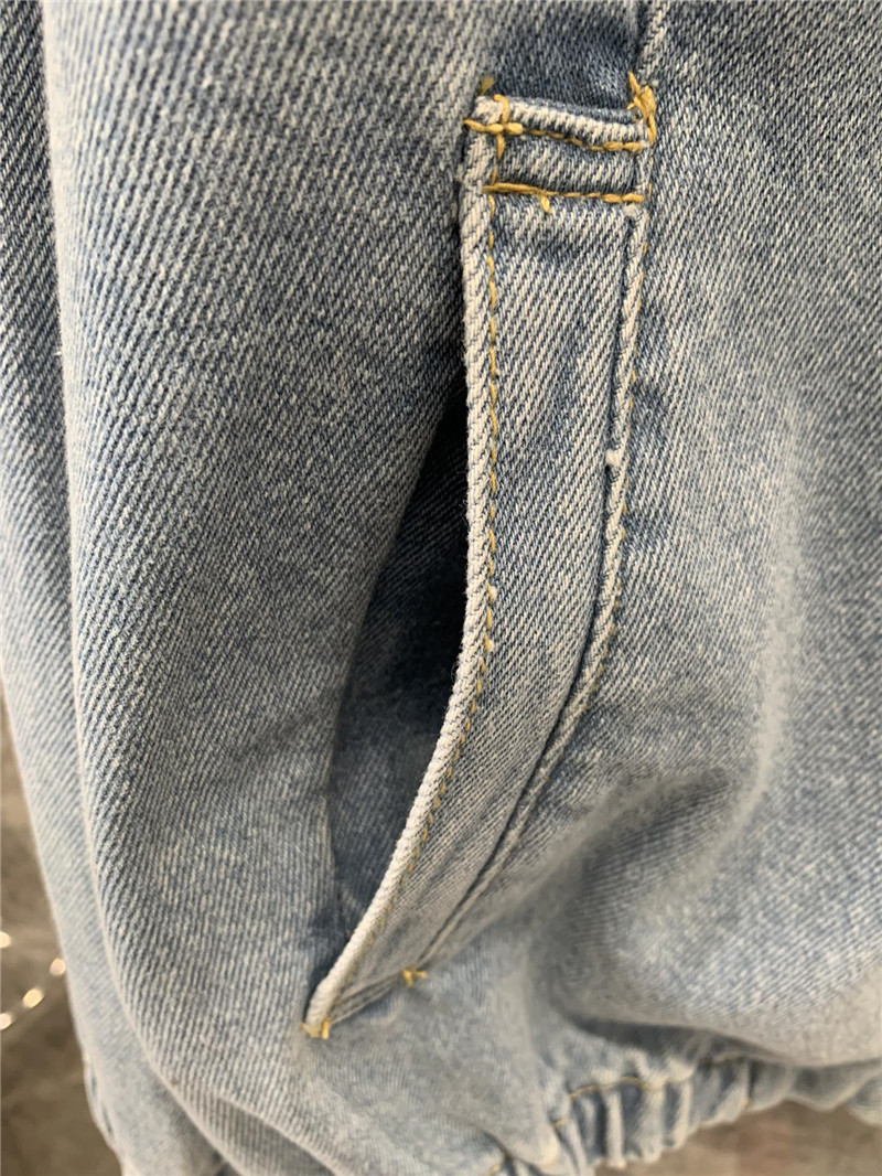 Pra*a silhouette denim jacket replica designer clothes