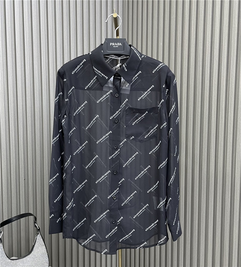 A1exa*der wang printed see-through shirt replicas clothes
