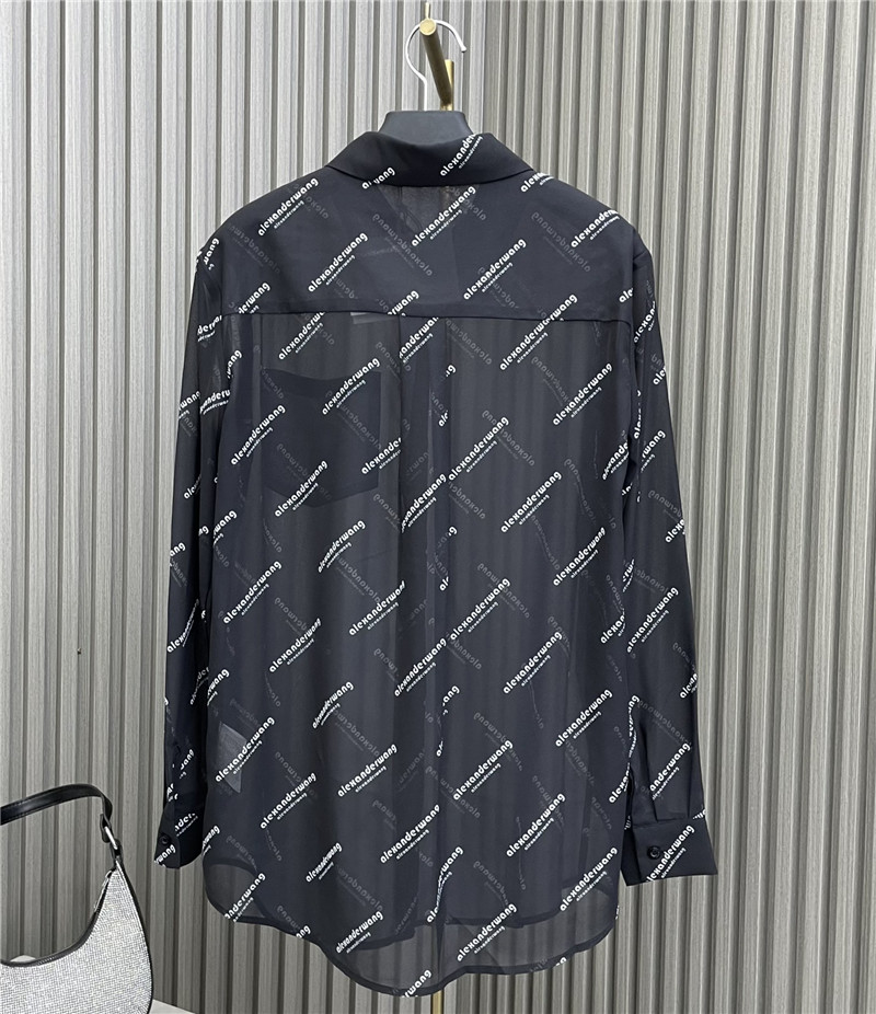A1exa*der wang printed see-through shirt replicas clothes