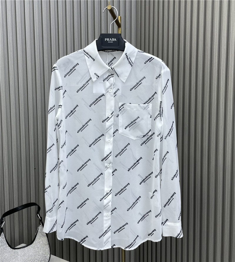 A1exa*der wang printed see-through shirt replicas clothes