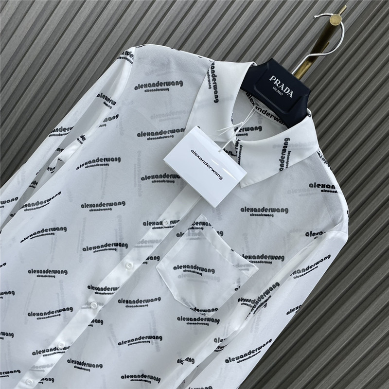 A1exa*der wang printed see-through shirt replicas clothes