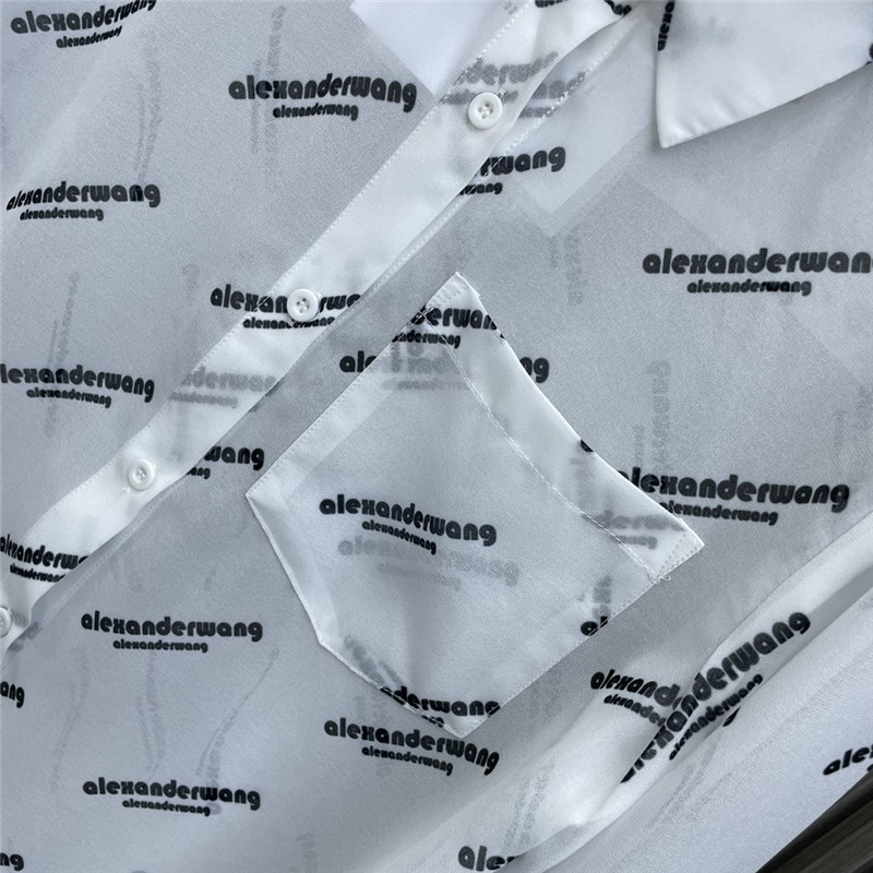 A1exa*der wang printed see-through shirt replicas clothes