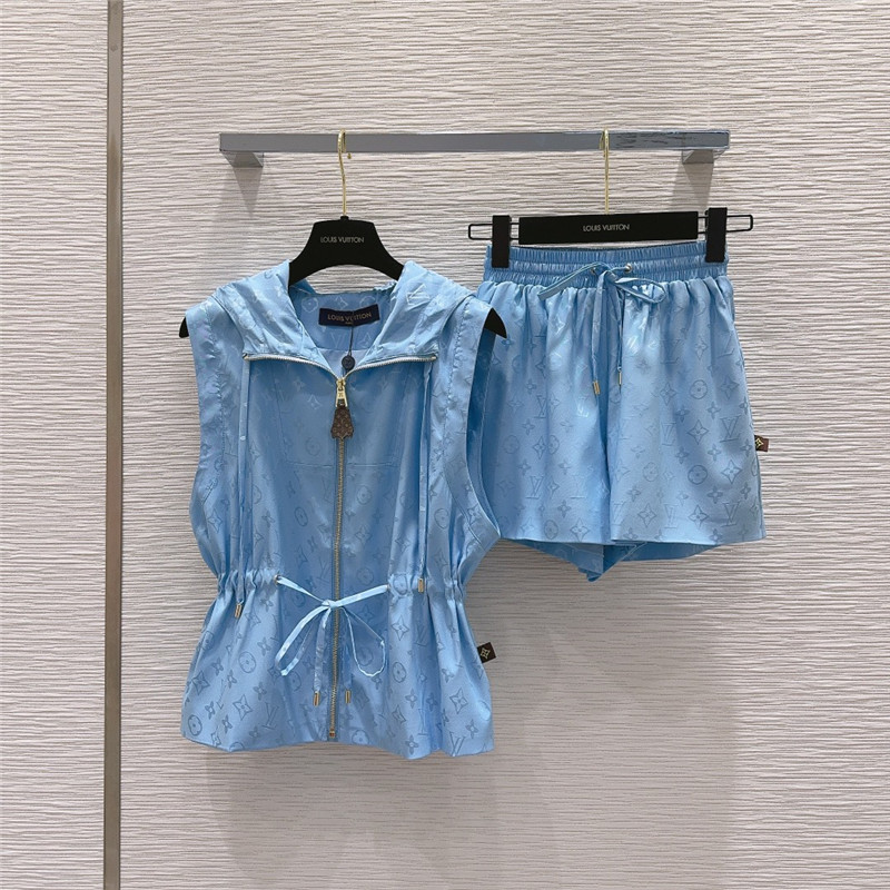 l0vis Vvtt0n lv hooded vest + shorts set replica d&g clothing