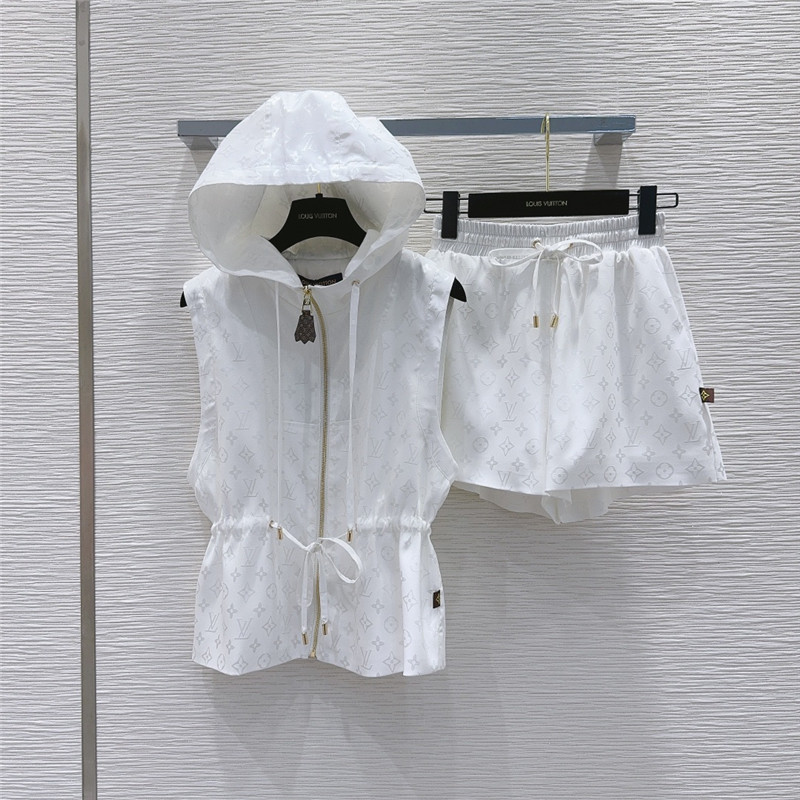 l0vis Vvtt0n lv hooded vest + shorts set replica d&g clothing