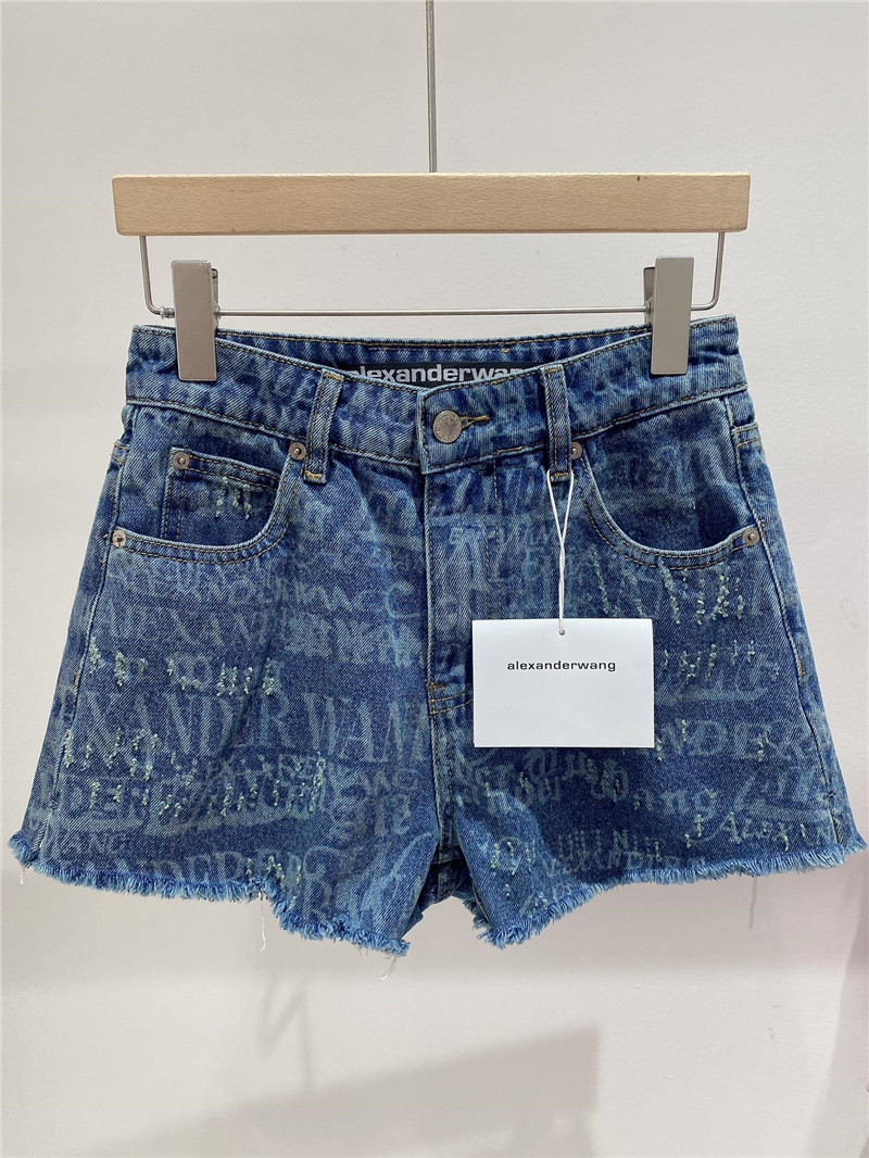 A1exa*der wang printed denim shorts replica clothing sites