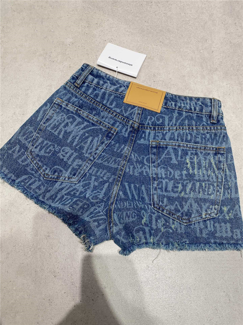 A1exa*der wang printed denim shorts replica clothing sites