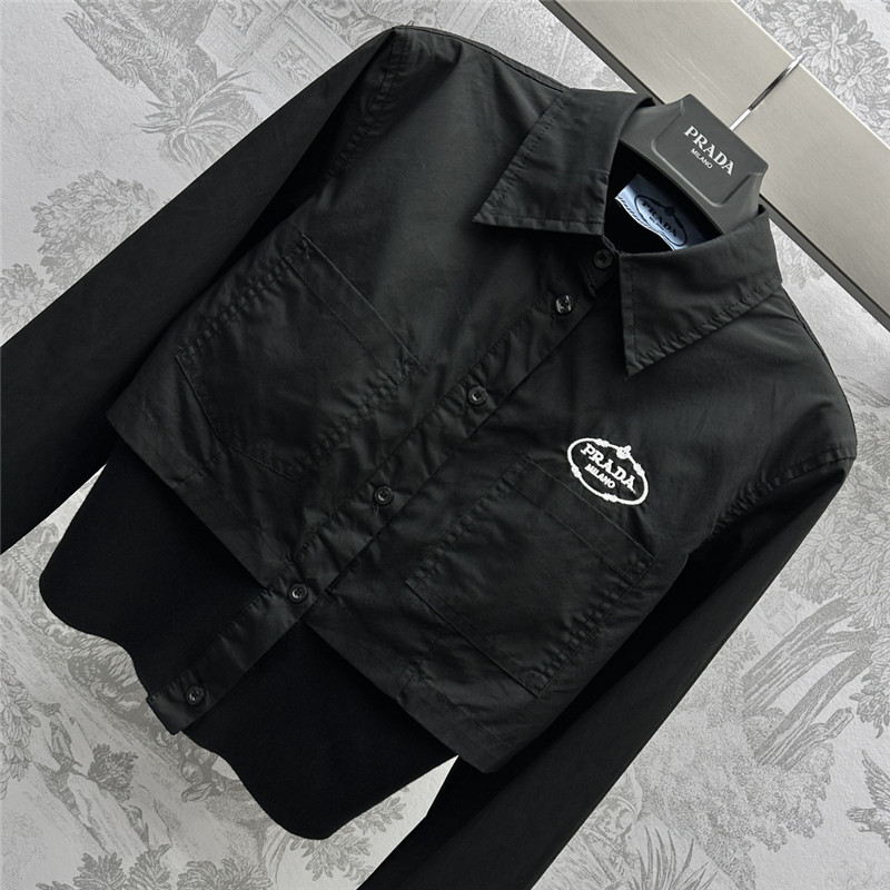 Pra*a fake two piece slim shirt replica d&g clothing