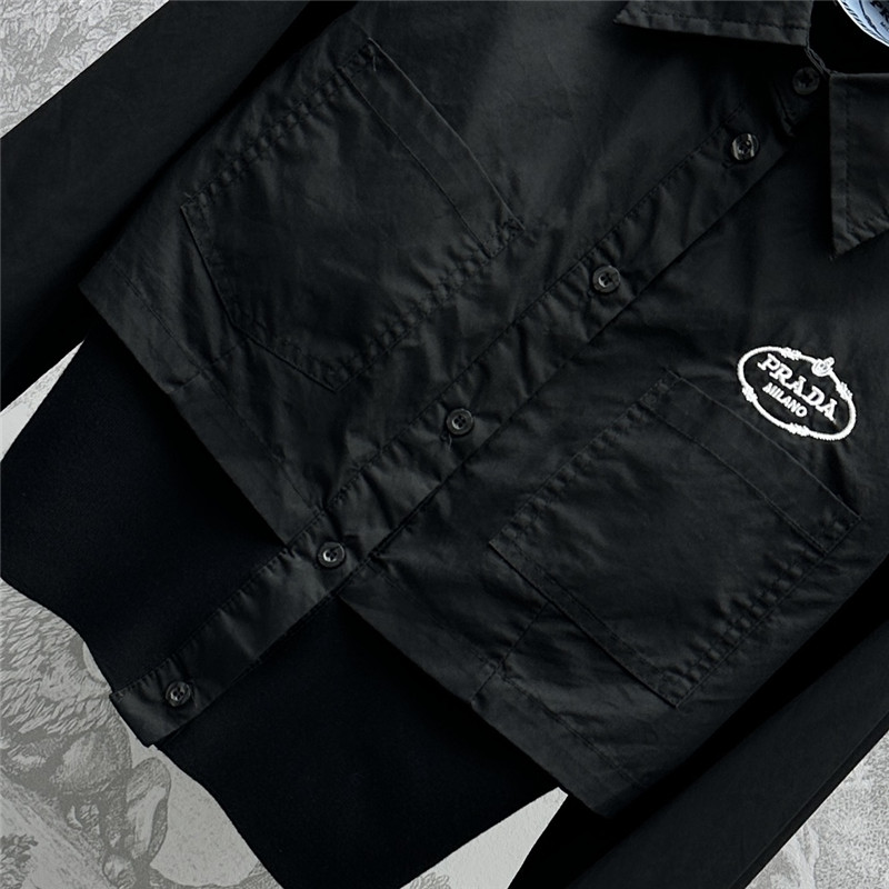 Pra*a fake two piece slim shirt replica d&g clothing