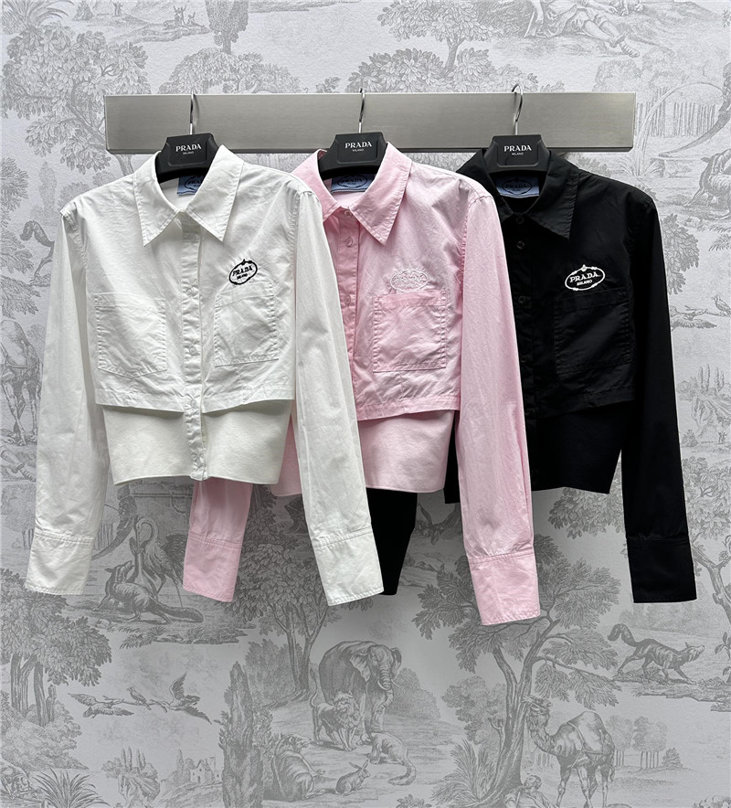 Pra*a fake two piece slim shirt replica d&g clothing