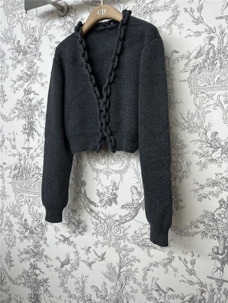 A1exa*der wang chain-trim v-neck cardigan