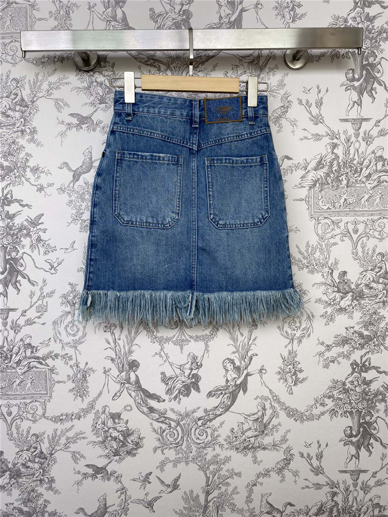 F**di tassel hip-hugging denim skirt replica d&g clothing