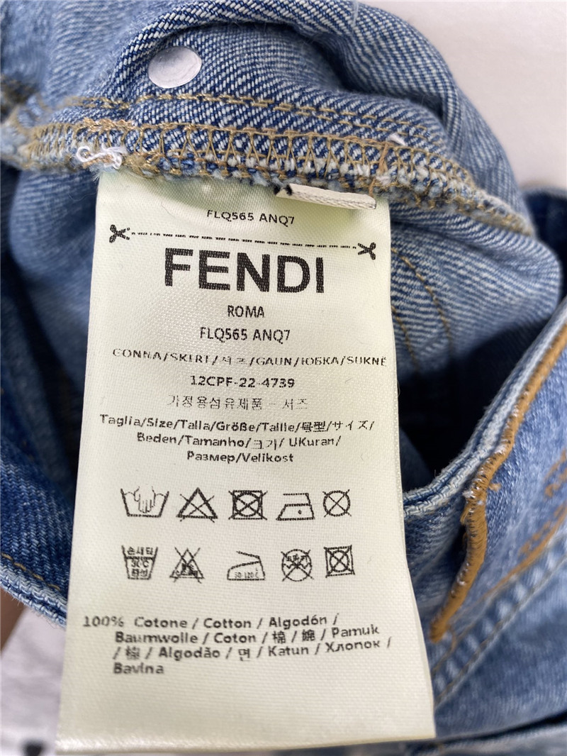 F**di tassel hip-hugging denim skirt replica d&g clothing