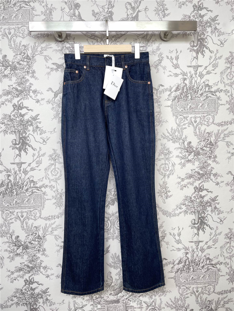 D10r blue high-rise wide leg jeans