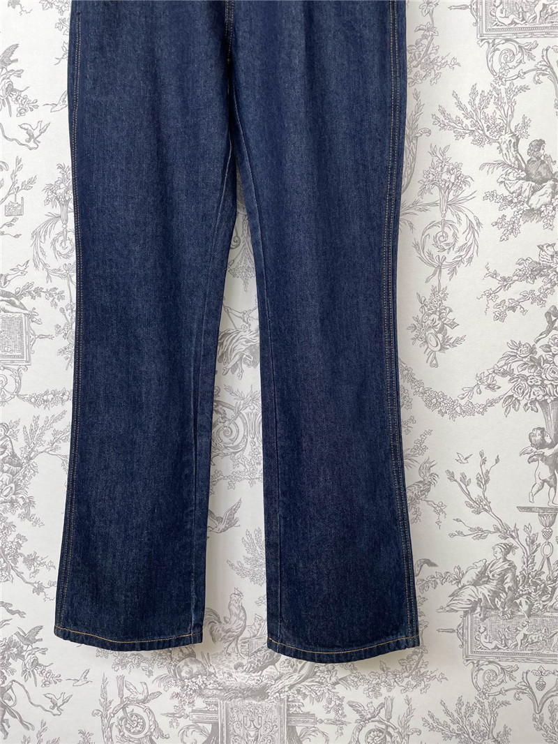 D10r blue high-rise wide leg jeans