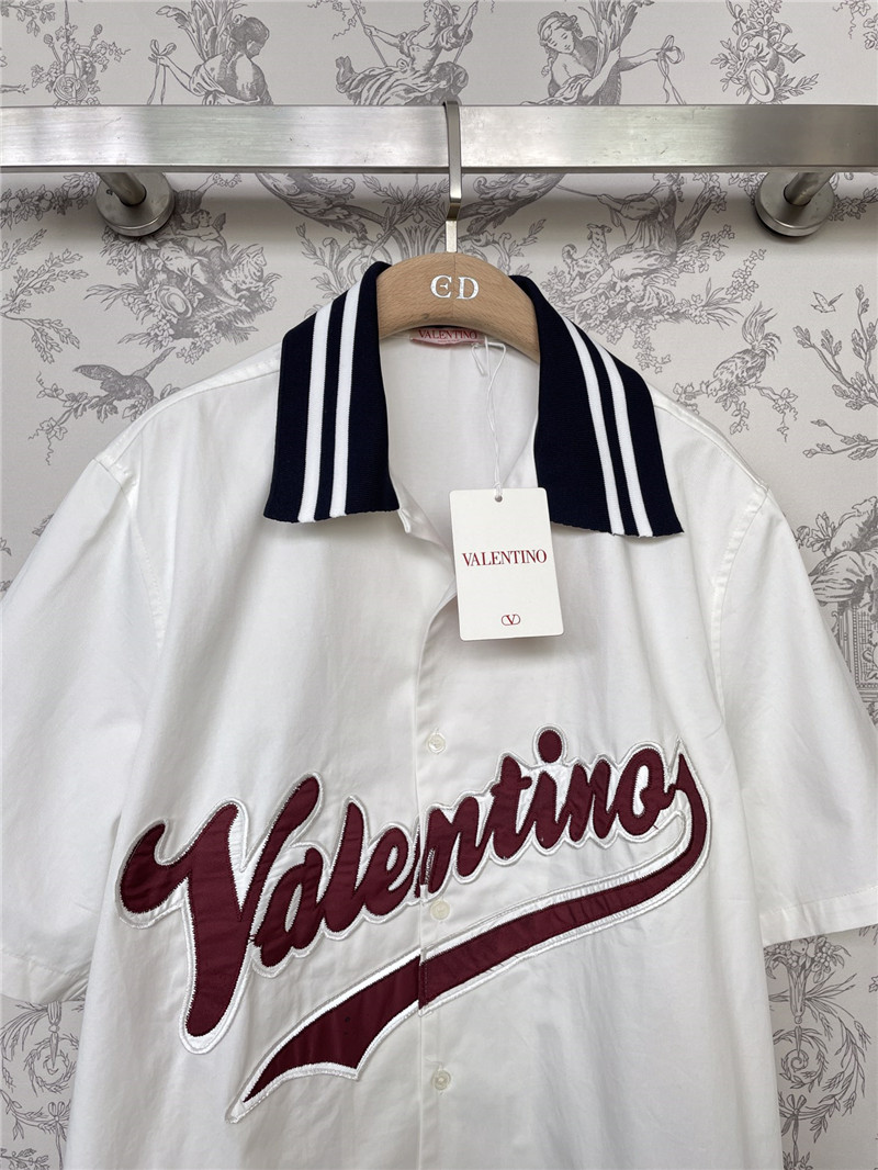 Va1e*ntin0 all-in-one letter embroidered shirt replica clothing