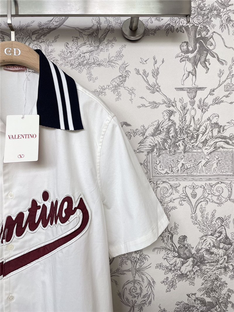 Va1e*ntin0 all-in-one letter embroidered shirt replica clothing